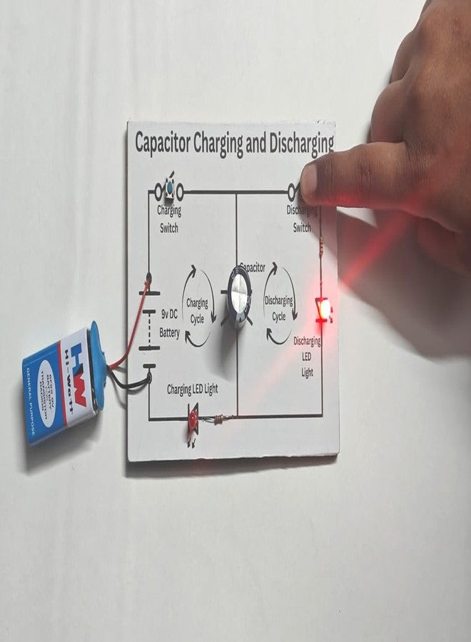 ERH India Charging and Discharging of Capacitor Experiment Investigatory Science Project Working Model for Class 12 School Students. - Image 4